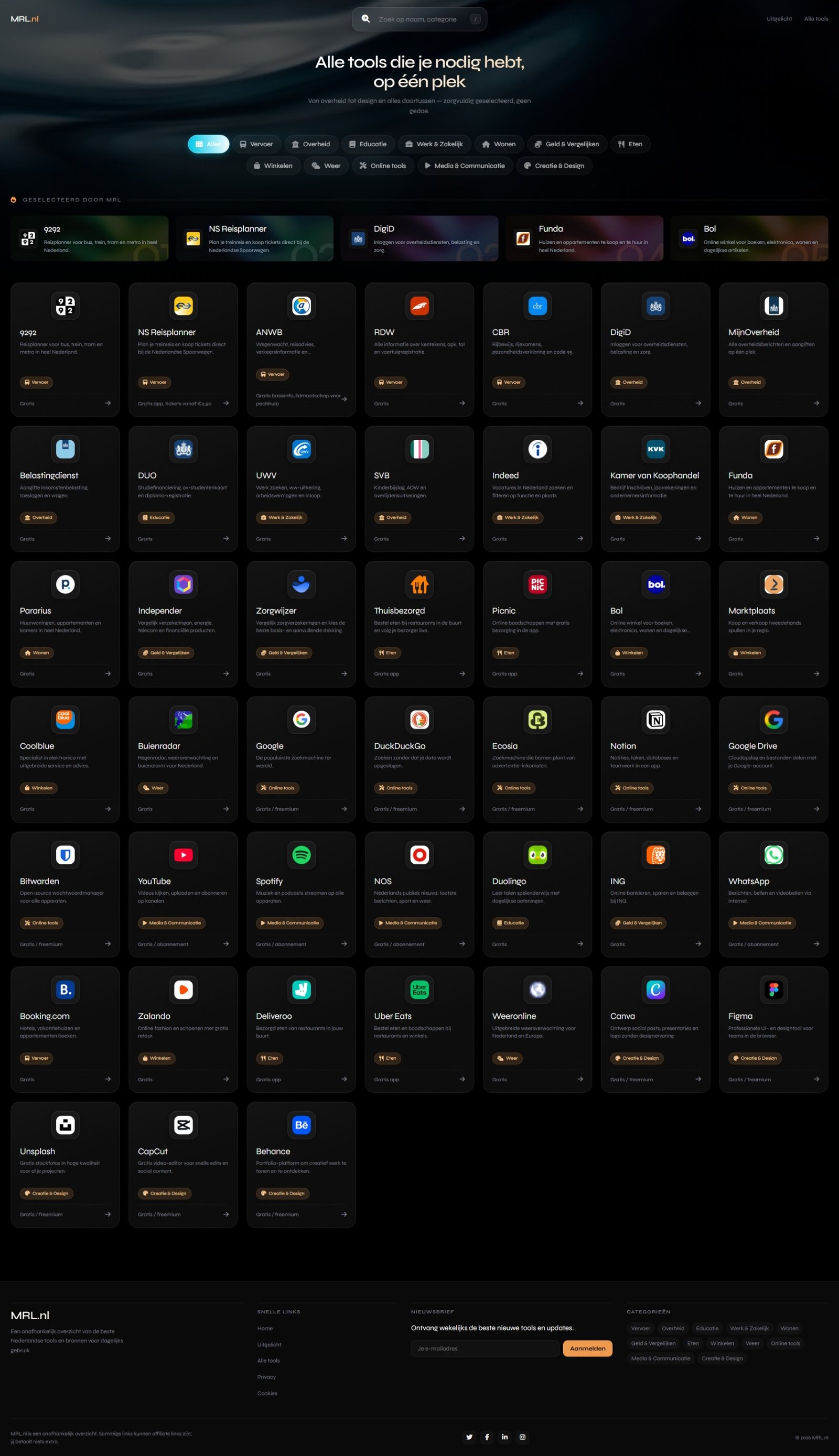 MRL.nl homepage